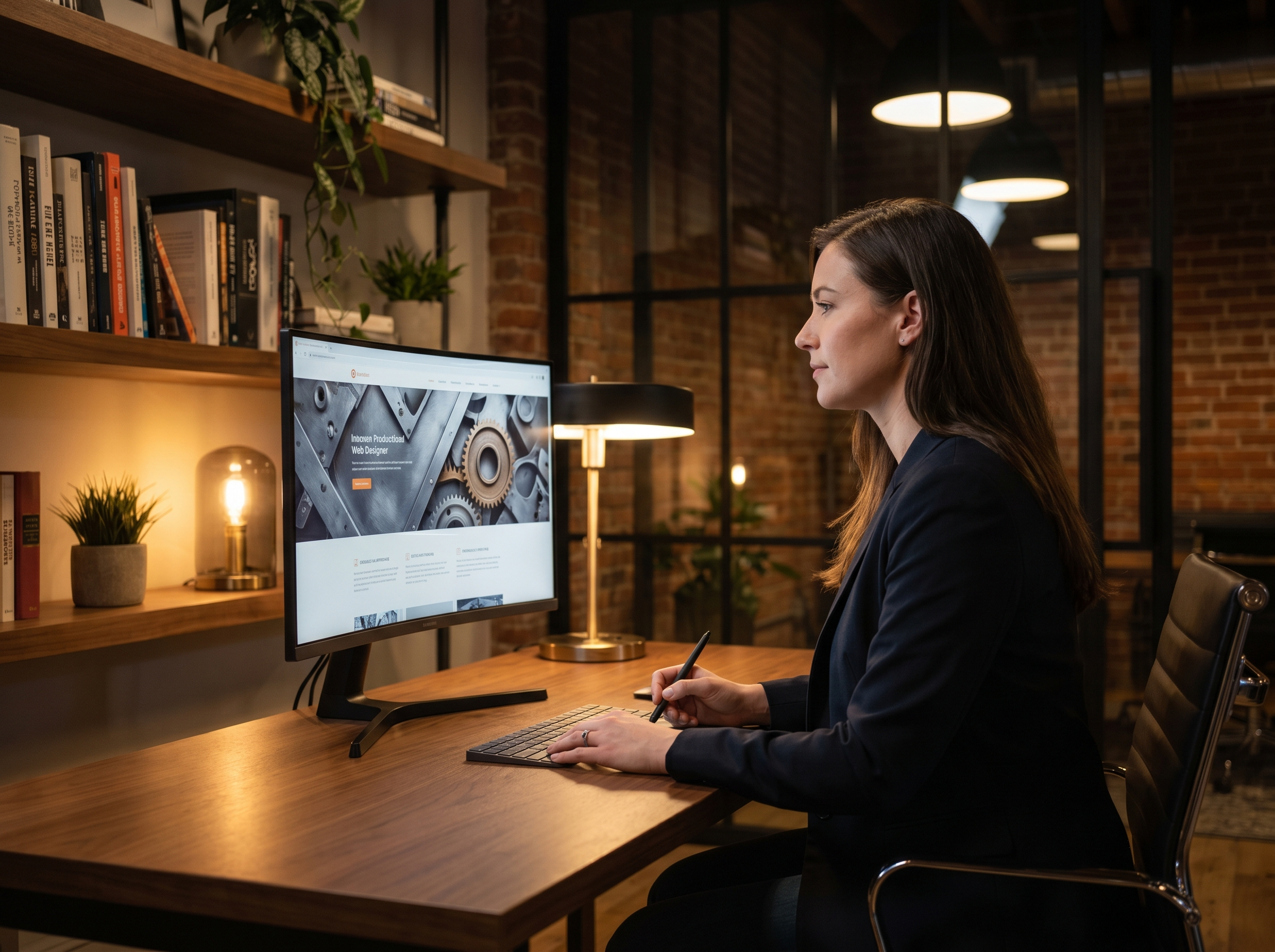 Webdesigner baut eine moderne Webseite für einen Schrotthandel